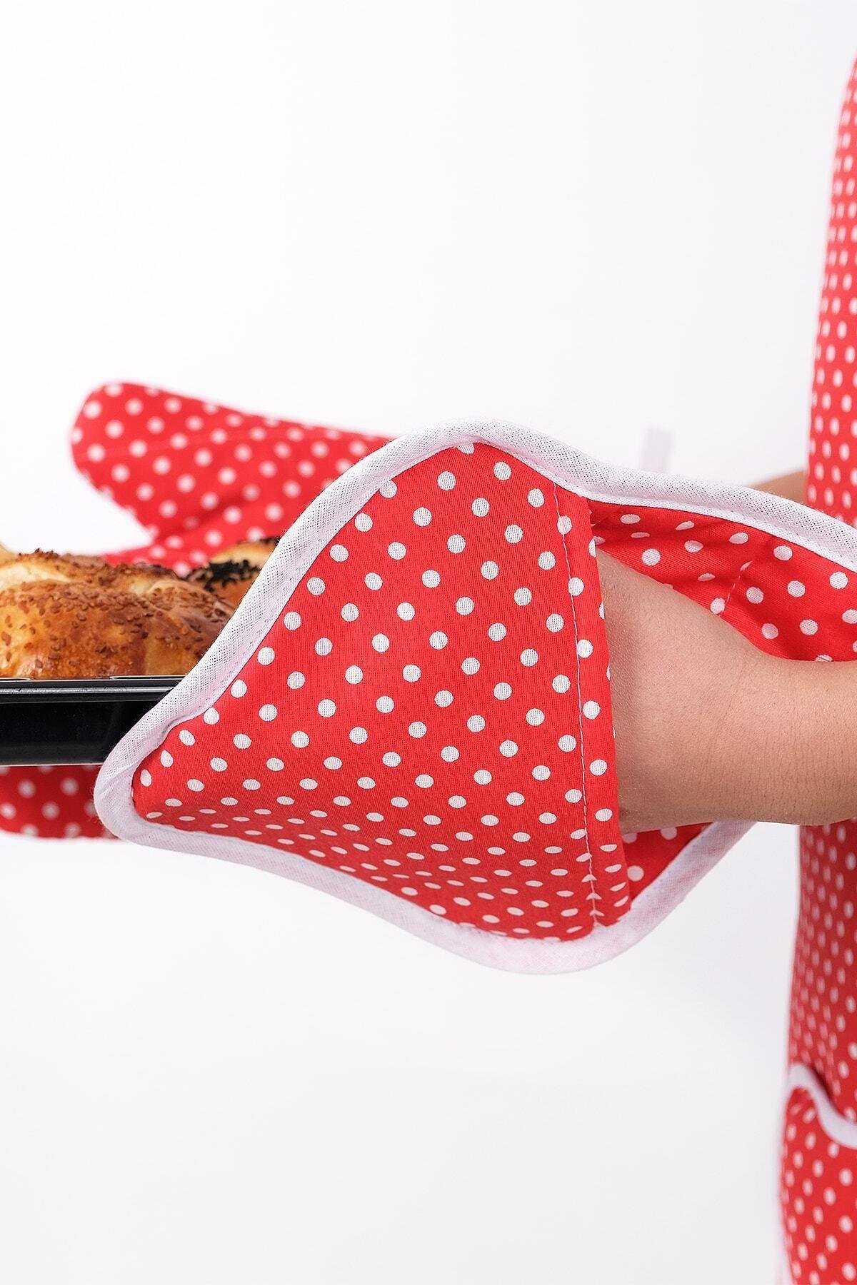 Trendy 3lü Set Sıvı Su Geçirmez Mutfak Önlüğü, Isıya Dayanıklı Fırın Eldiveni Ve Tutacak Takımı