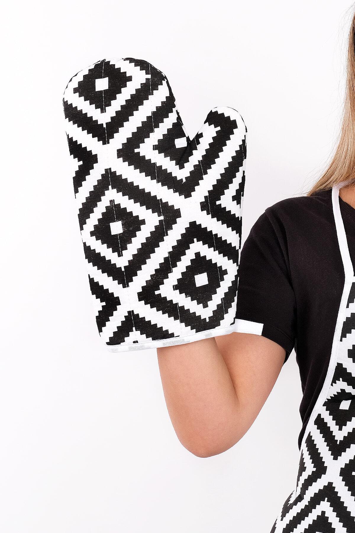 Trendy 3lü Set Sıvı Su Geçirmez Mutfak Önlüğü, Isıya Dayanıklı Fırın Eldiveni Ve Tutacak Takımı