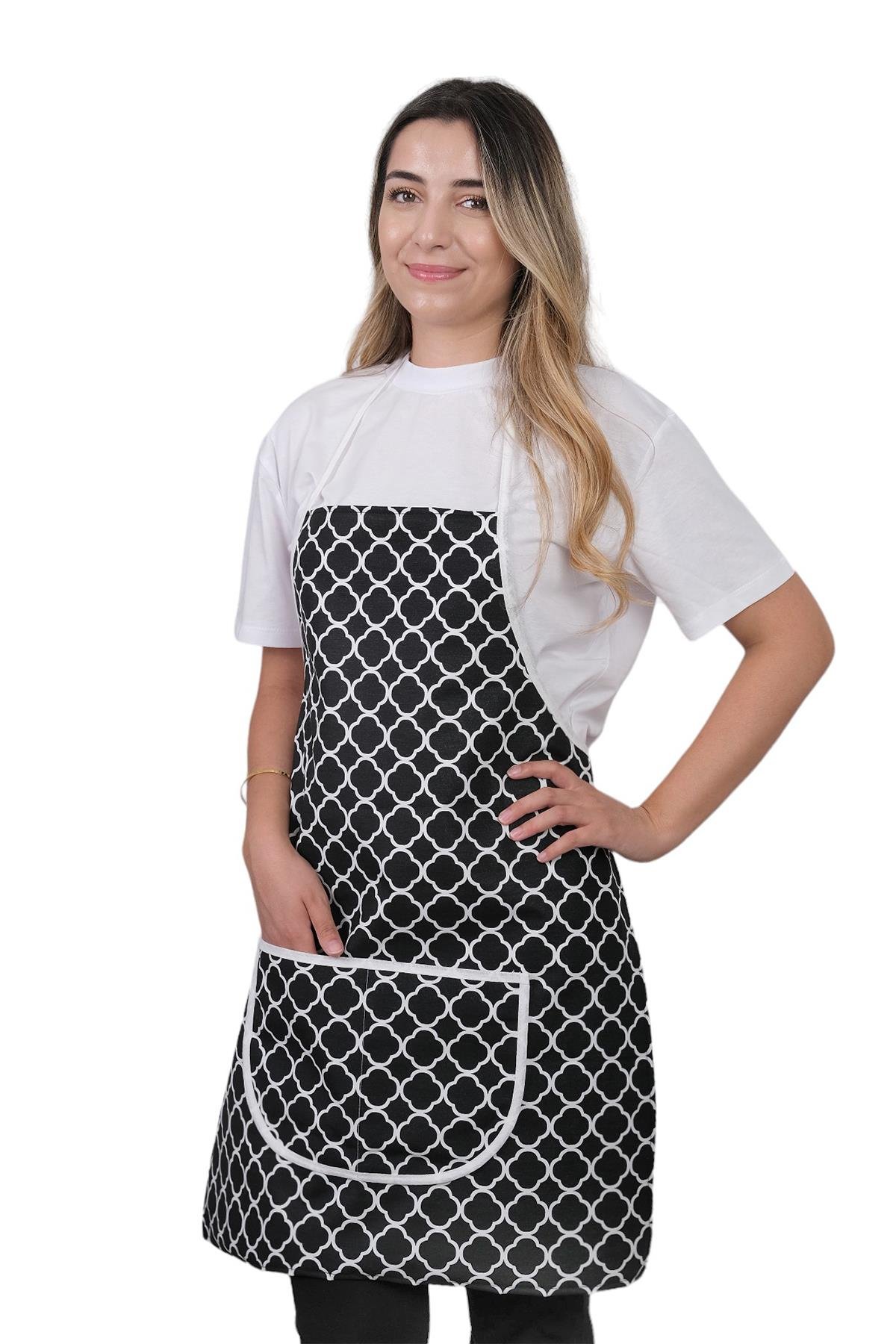 Trendy Membranlı 5li Set Sıvı Geçirmez Su Geçirmez Mutfak Önlüğü (2 Eldiven 2 Tutacak)