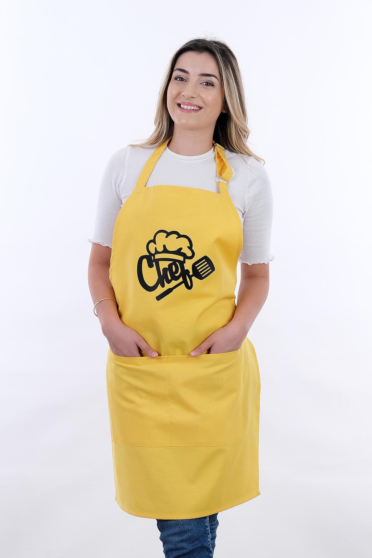 Unisex Master Chef Ayar Askılı Mutfak Önlüğü