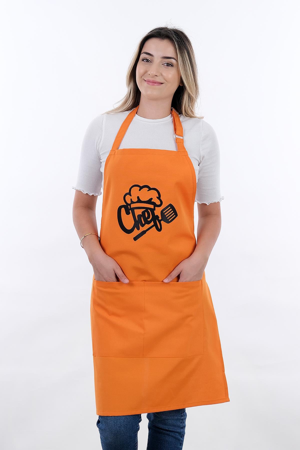 Unisex Master Chef Ayar Askılı Mutfak Önlüğü