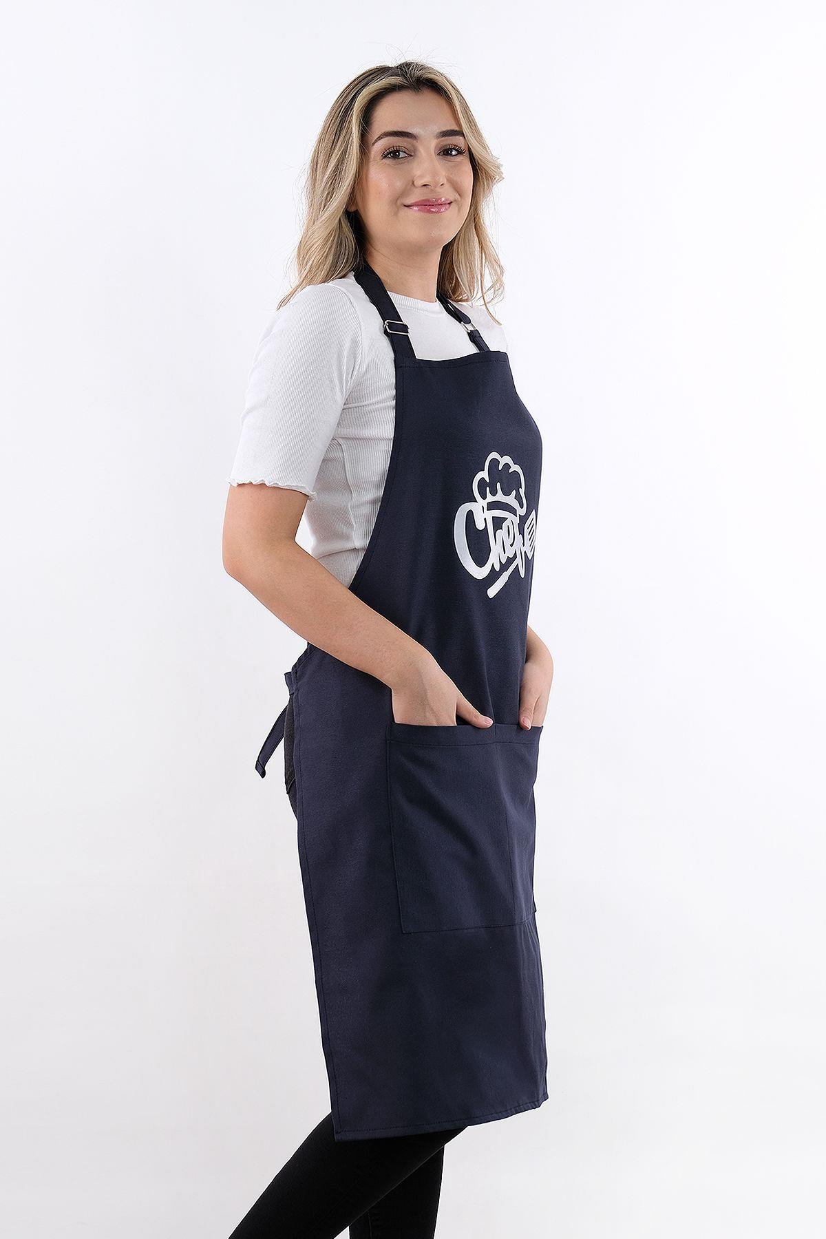 Unisex Master Chef Ayar Askılı Mutfak Önlüğü