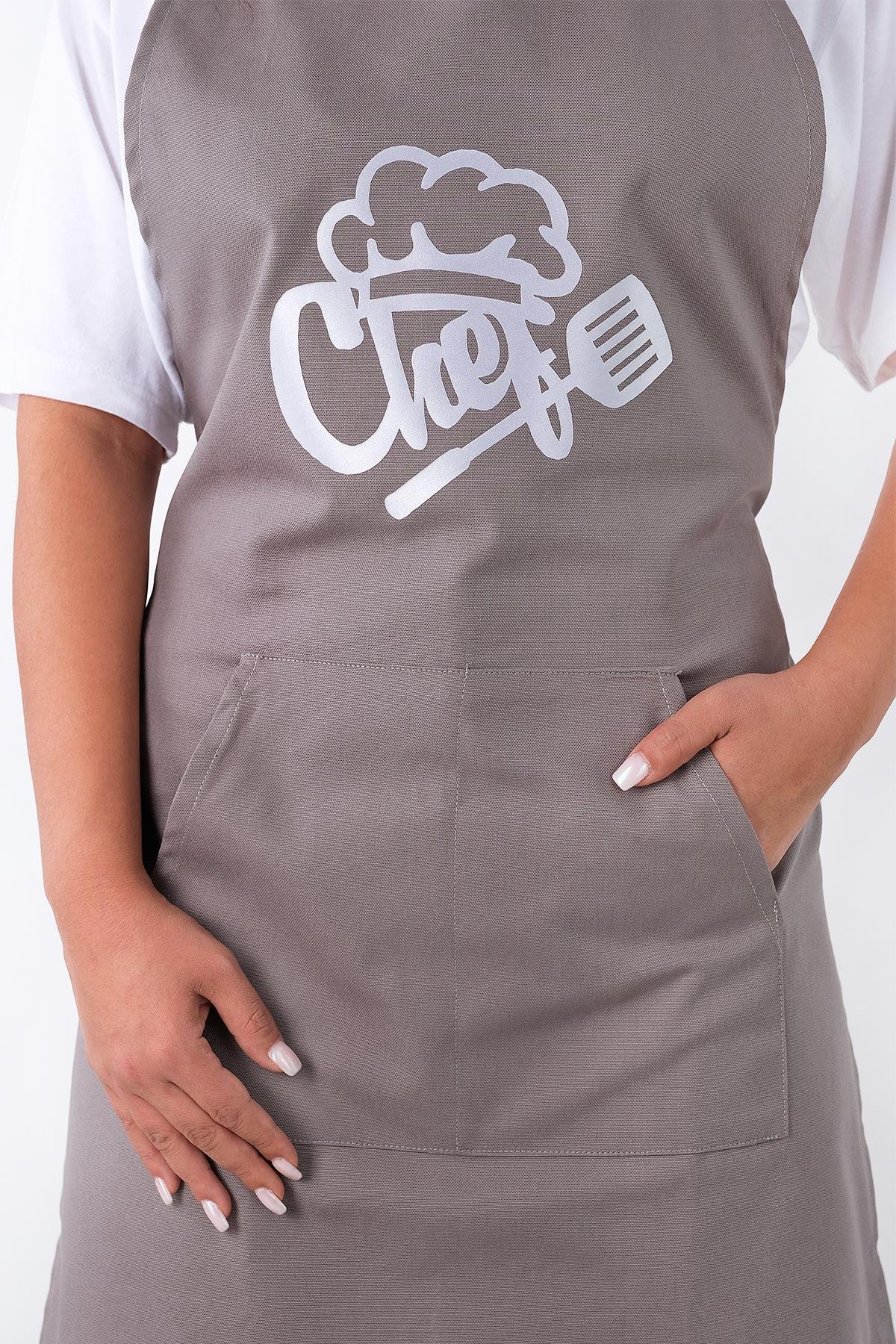 Unisex Master Chef Kanguru Model Mutfak Önlüğü