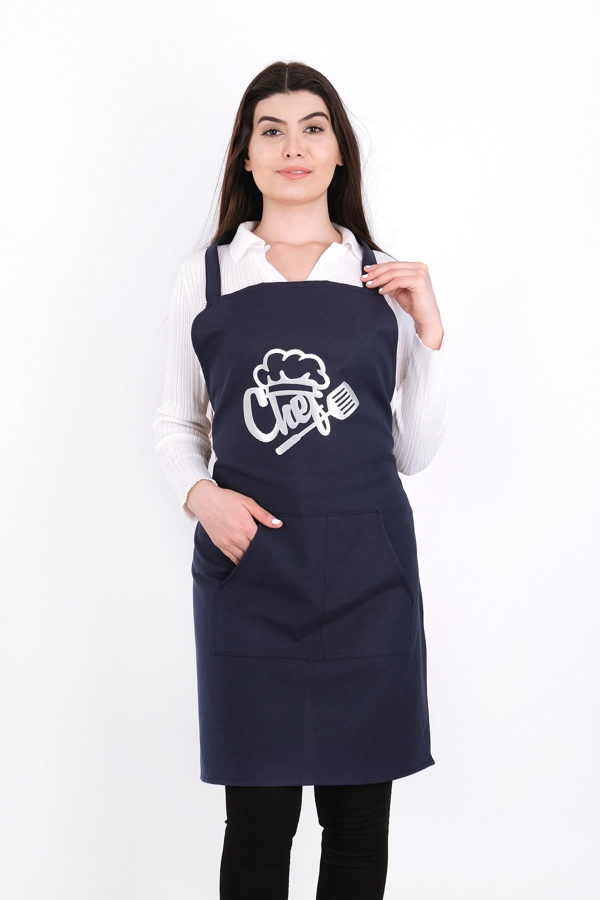Unisex Master Chef Kanguru Model Mutfak Önlüğü