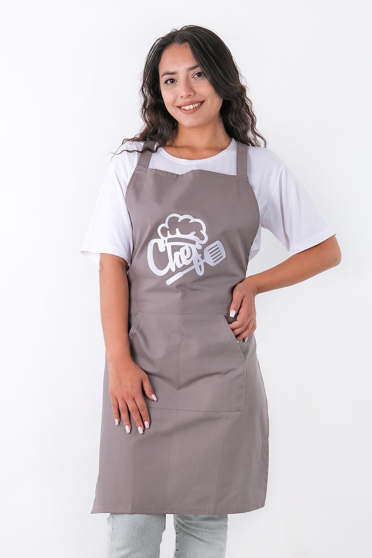 Unisex Master Chef Kanguru Model Mutfak Önlüğü