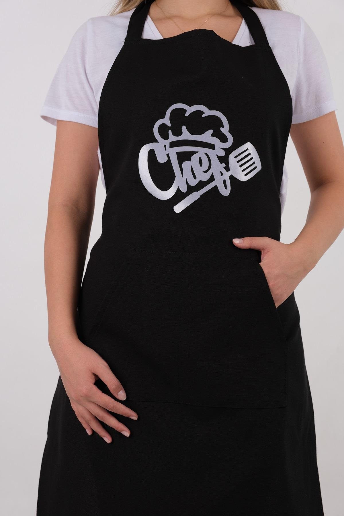 Unisex Master Chef Kanguru Model Mutfak Önlüğü