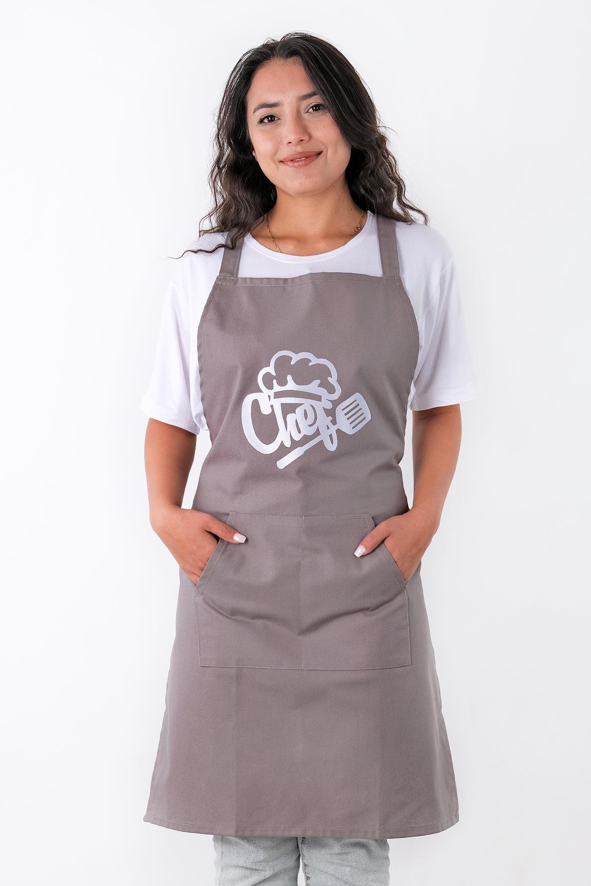 Unisex Master Chef Kanguru Model Mutfak Önlüğü