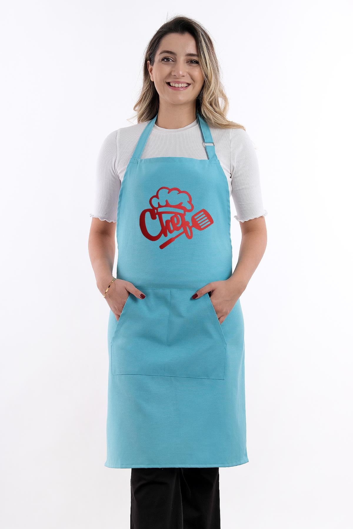 Unisex Master Chef Kanguru Model Mutfak Önlüğü