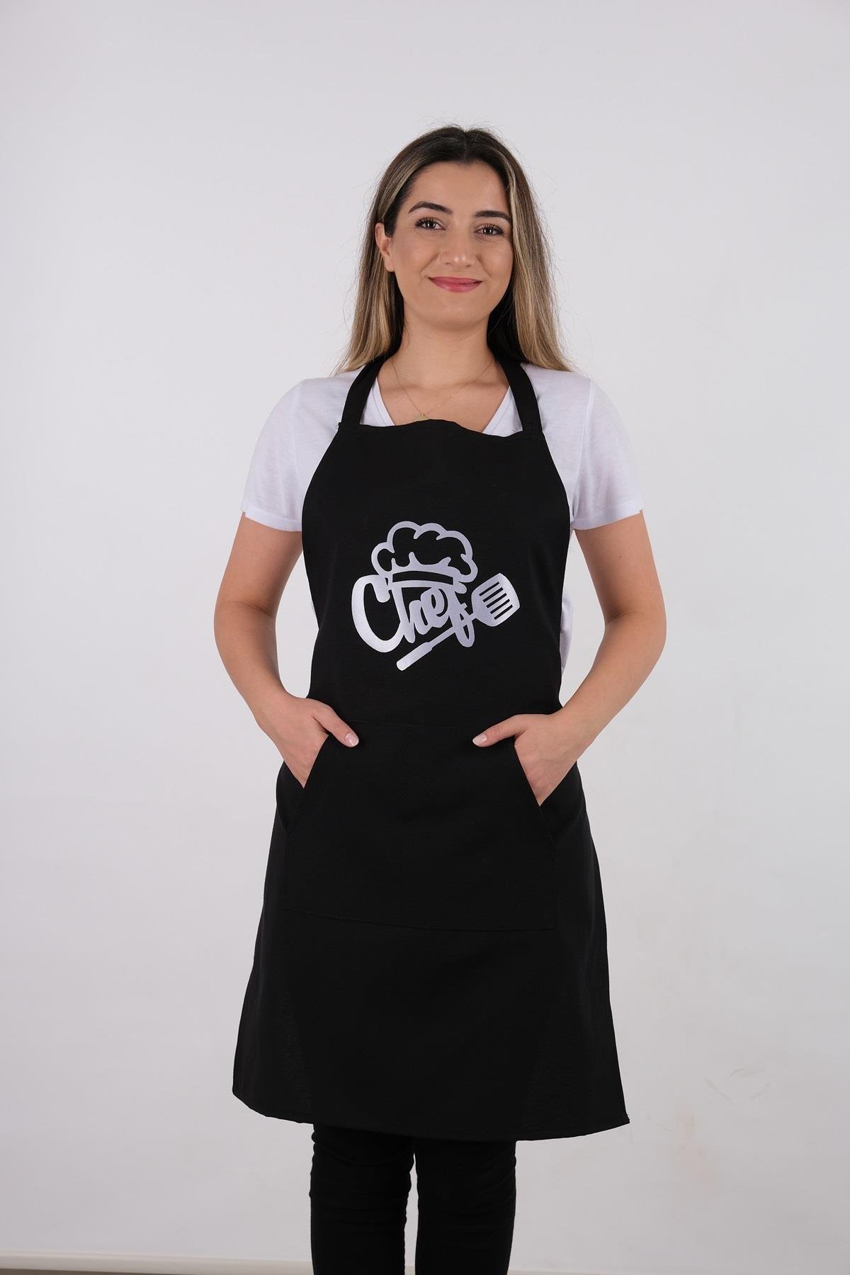 Unisex Master Chef Kanguru Model Mutfak Önlüğü