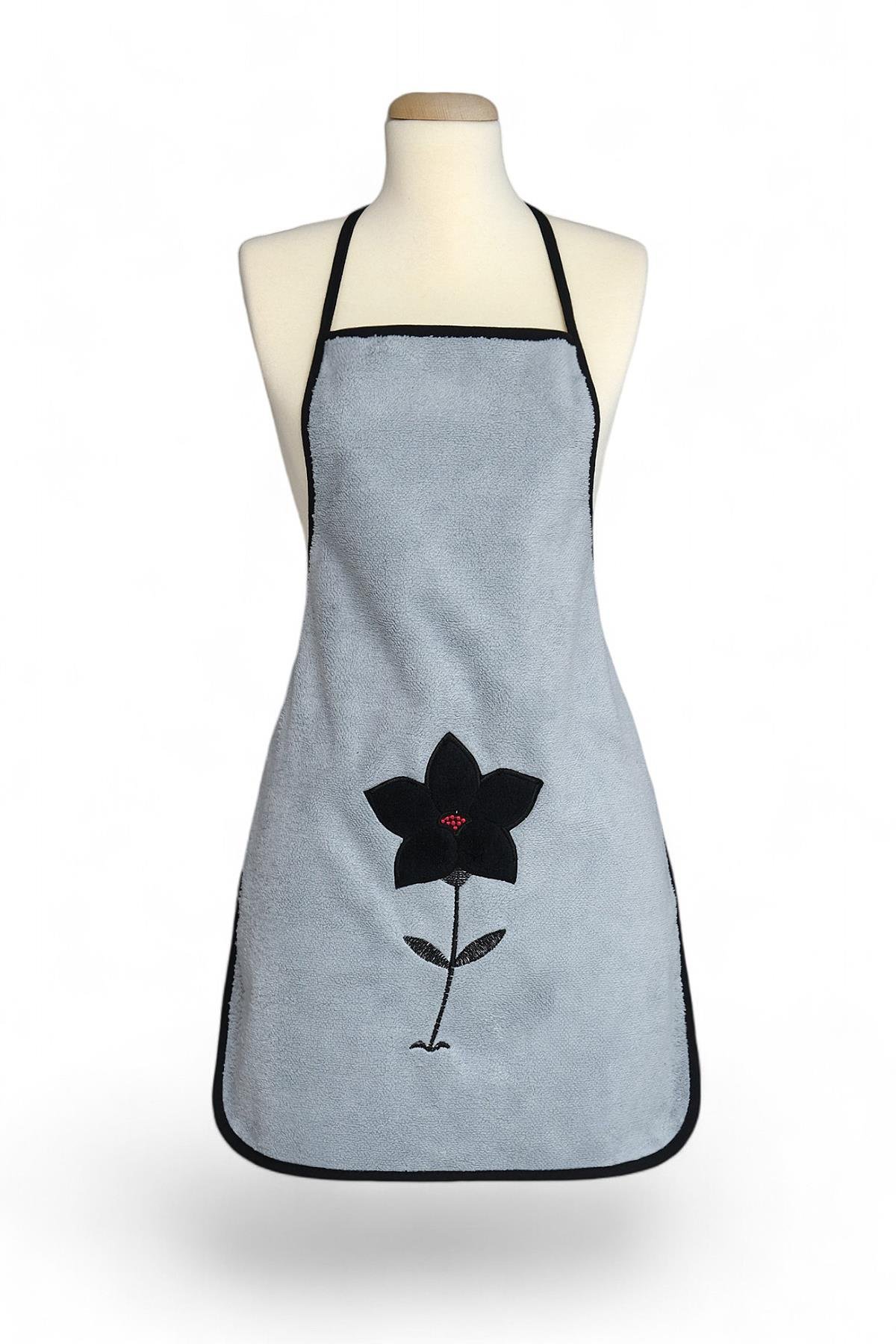 Wellsoft Nakışlı Sıvı Geçirmez Su Geçirmez Mutfak Önlüğü