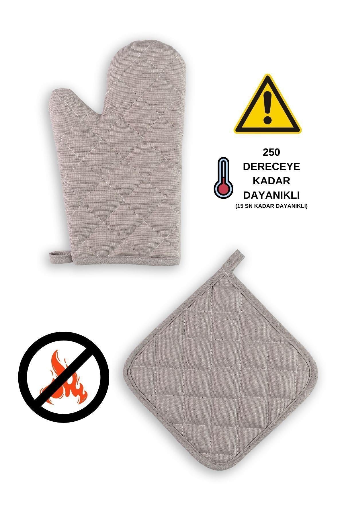 Yanmaz Fırın Eldiveni Ve Fırın Tutacağı (1 ELDİVEN 1 TUTACAK)