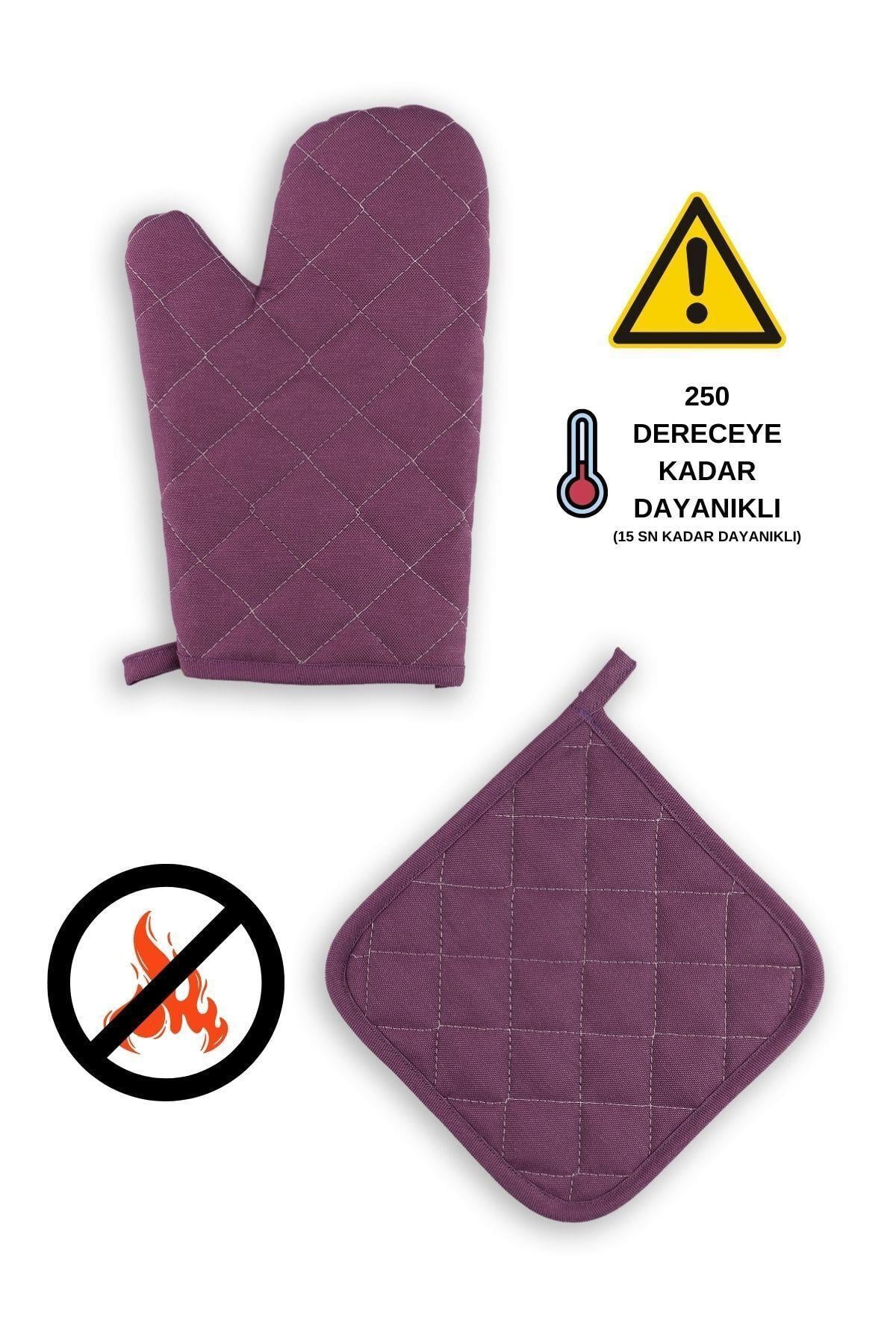 Yanmaz Fırın Eldiveni Ve Fırın Tutacağı (1 ELDİVEN 1 TUTACAK)