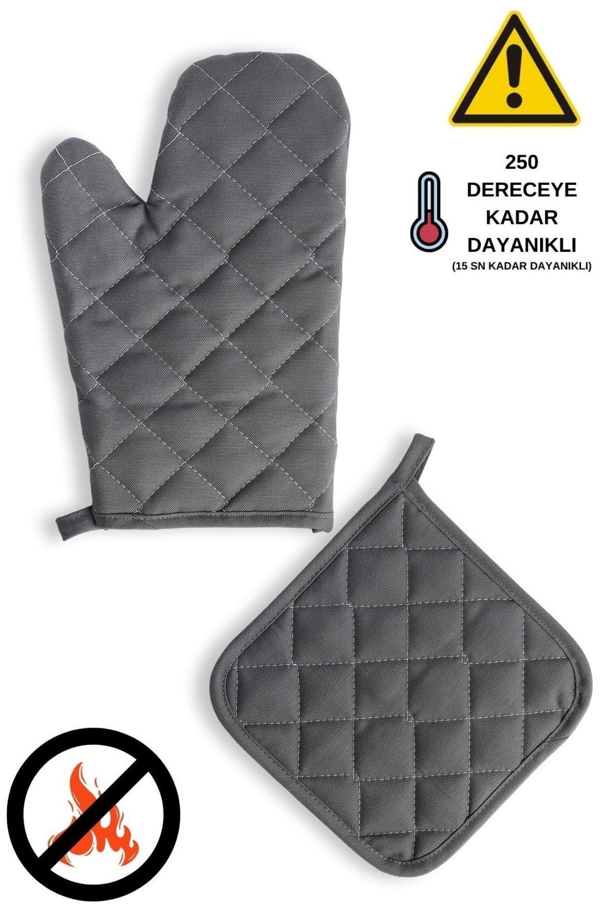 Yanmaz Fırın Eldiveni Ve Fırın Tutacağı (1 ELDİVEN 1 TUTACAK)
