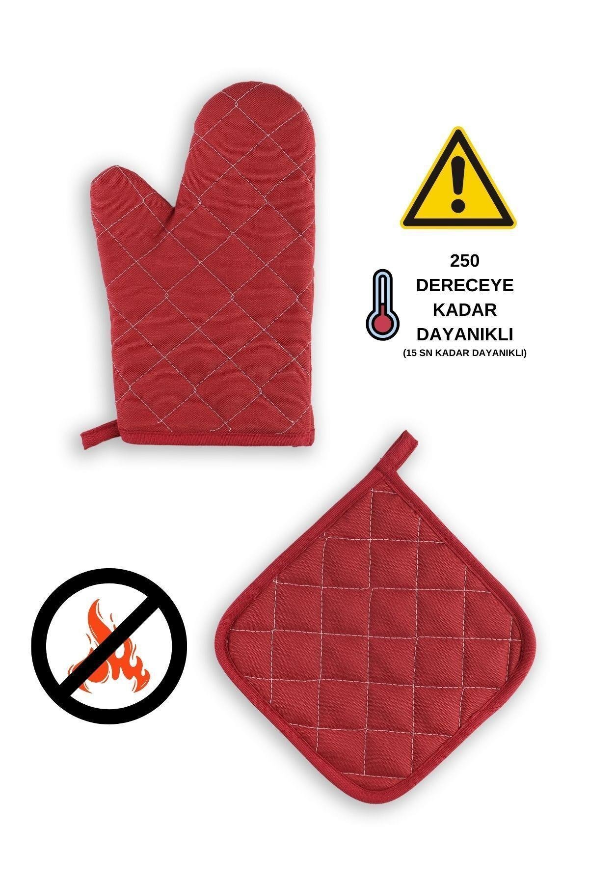 Yanmaz Fırın Eldiveni Ve Fırın Tutacağı (1 ELDİVEN 1 TUTACAK)