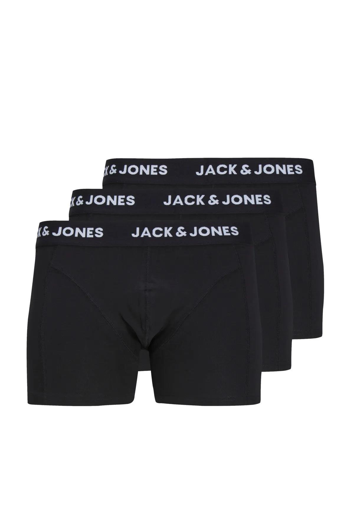 JACK & JONES JACANTHONY TRUNKS 3 PACK BOXER BLACK 12171944-BL