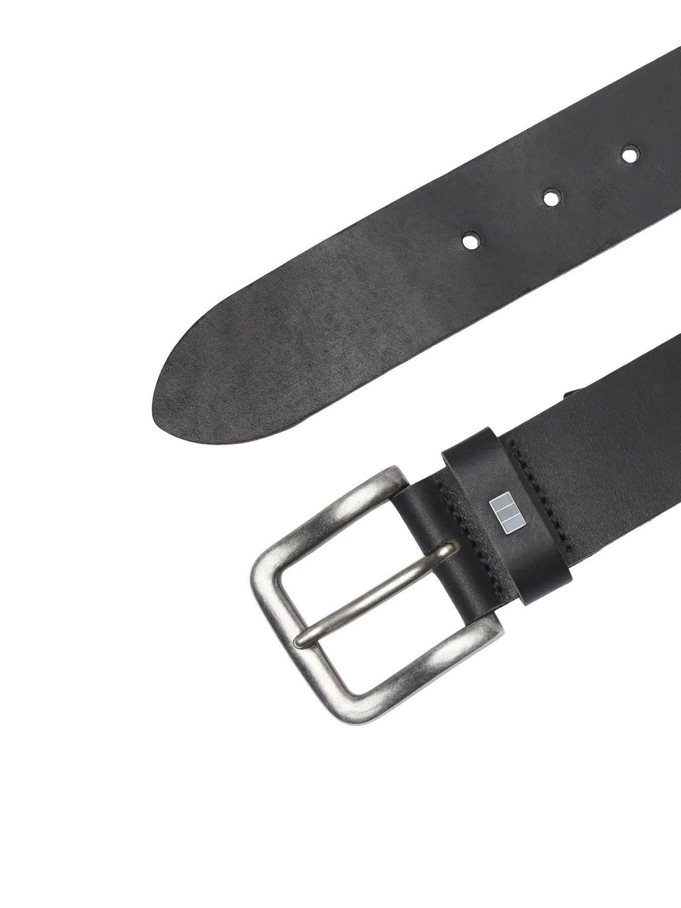 JACK & JONES JACFLAG LEATHER BELT 4 CM NOOS - Black 12242684-BL