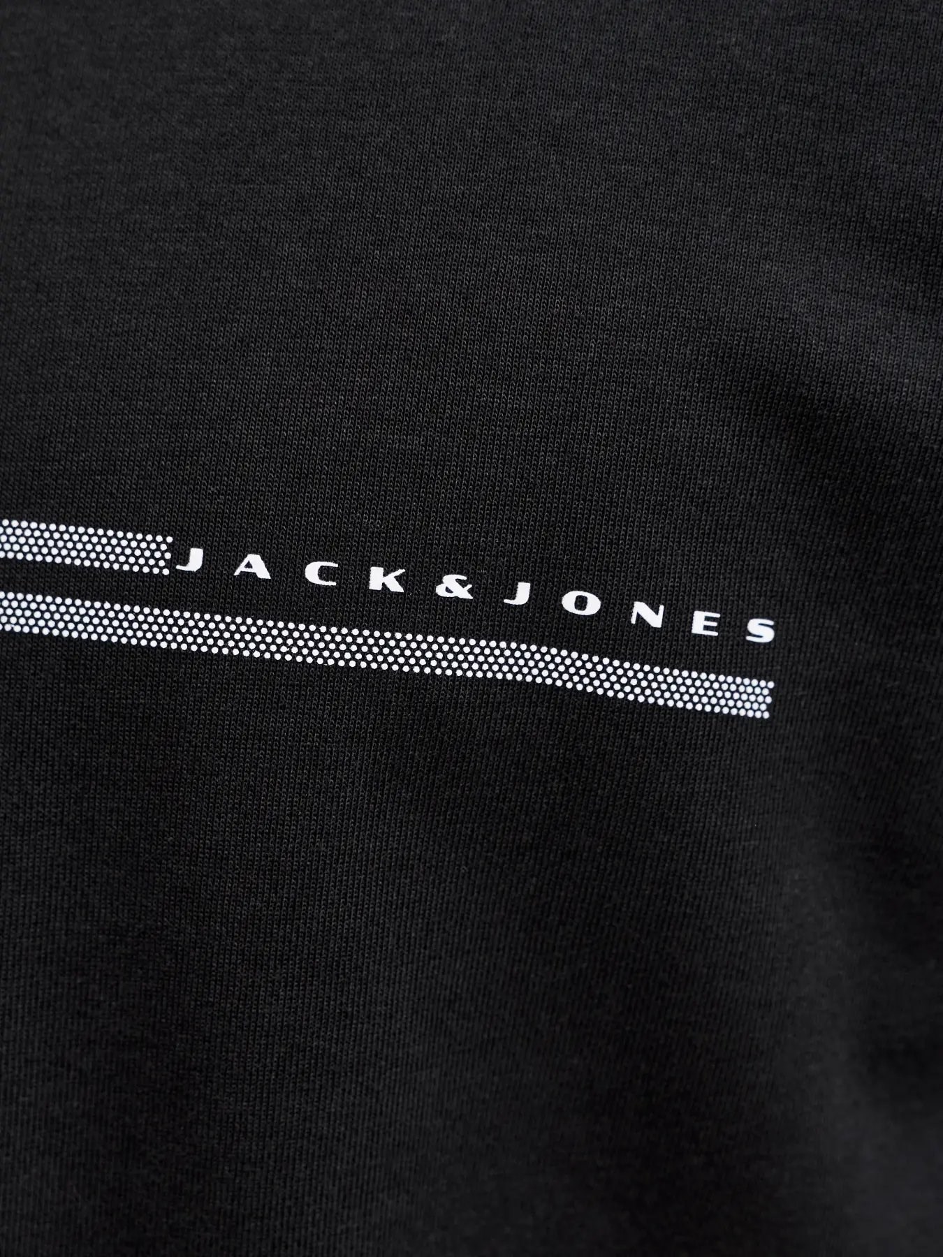 JACK & JONES JCOFUSION CHEST BRAND TEE SS CREW Black 12289936-BL