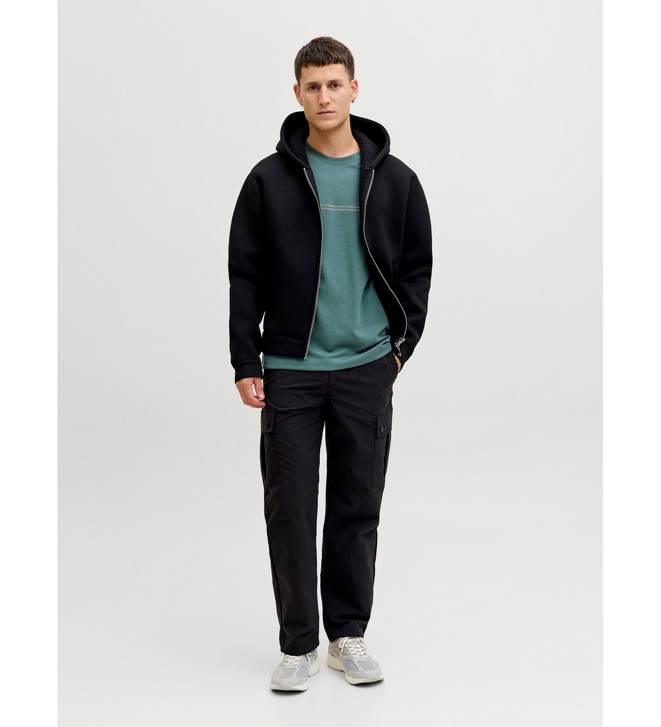 JACK & JONES JCOFUSION CHEST BRAND TEE SS CREW North Atlantic 12289936-NO