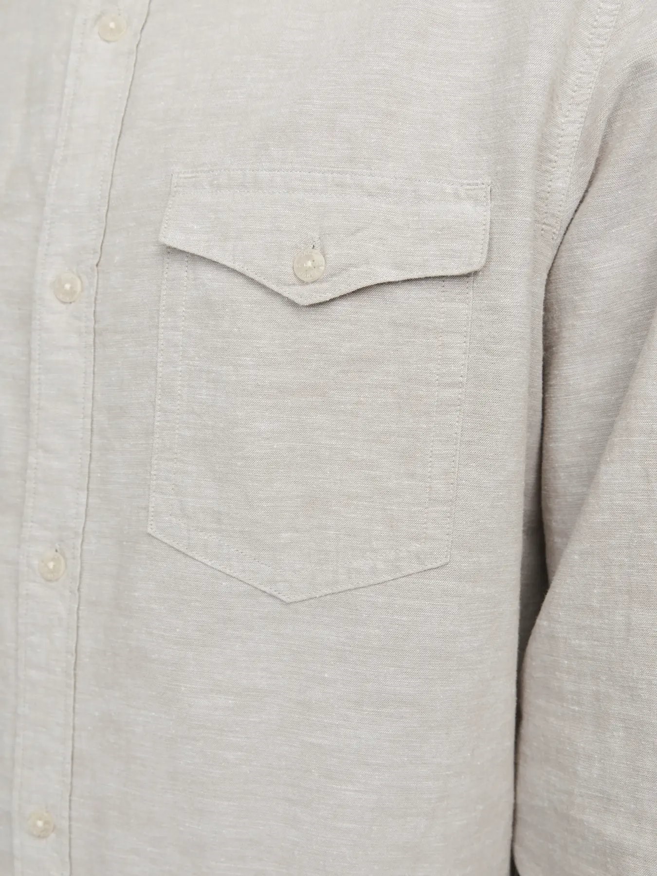 JACK & JONES JCOSHERIDAN LINEN BLEND SHIRT LS 12251713-CR