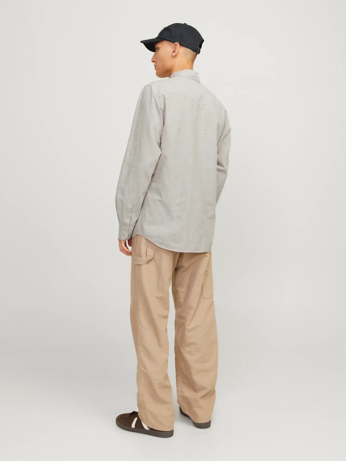 JACK & JONES JCOSHERIDAN LINEN BLEND SHIRT LS 12251713-CR