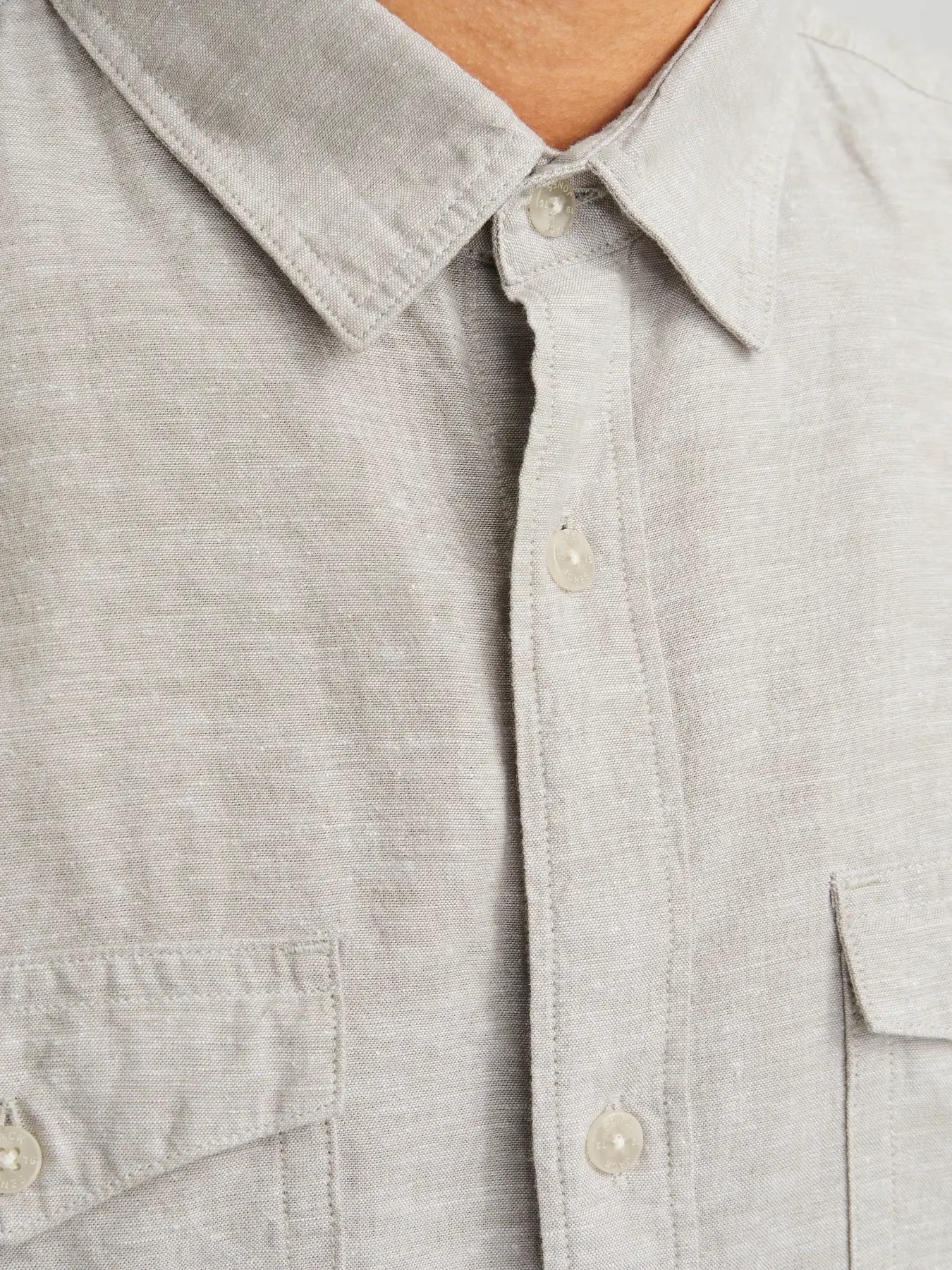 JACK & JONES JCOSHERIDAN LINEN BLEND SHIRT LS 12251713-CR