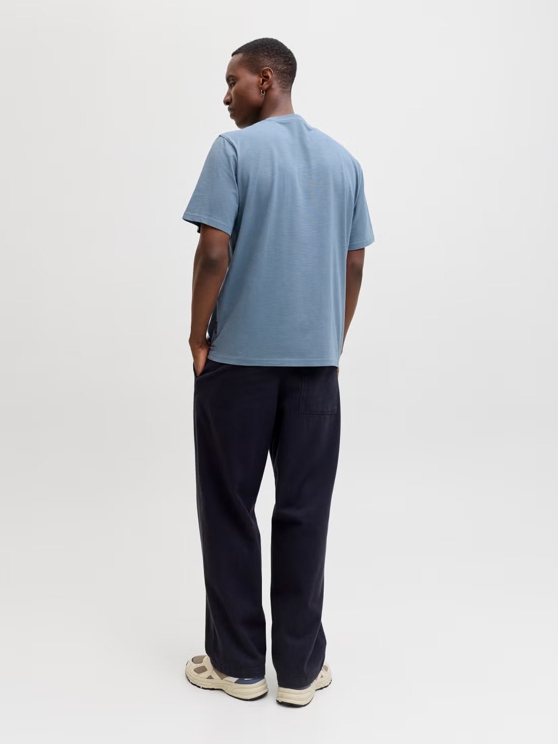 JACK & JONES JJEDOVER SLUB TEE SS NOOS  Blue Mirage 12288897-BL