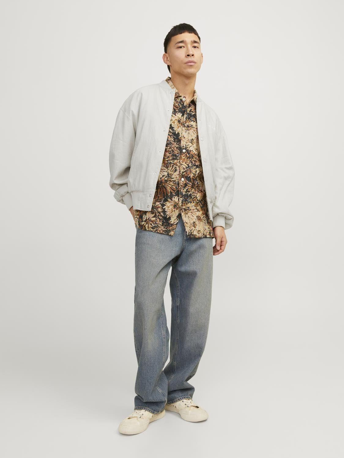 JACK & JONES JORFARO LINEN BOMBER JACKET 12253174-MO