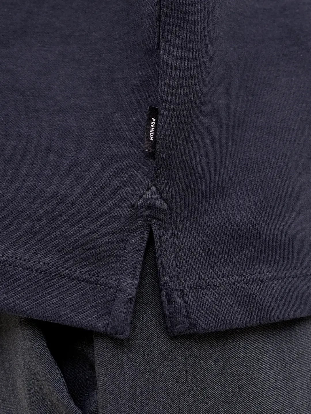 JACK & JONES JPRBLAETHAN SS ZIP POLO T-SHIRT Night Sky 12292992-NI