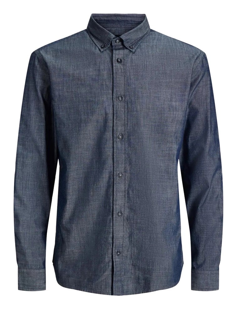 JACK & JONES JPRBLARICHARD CHAMBRAY L/S SHIRT Blue Denim 12294843-BLU