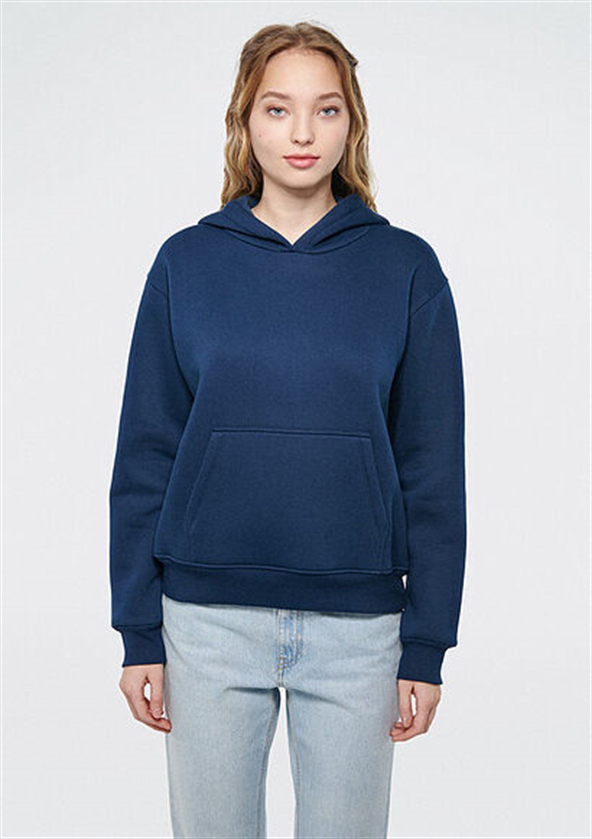 KAPİŞONLU SWEATSHIRT Koyu Lacivert M167299-70488