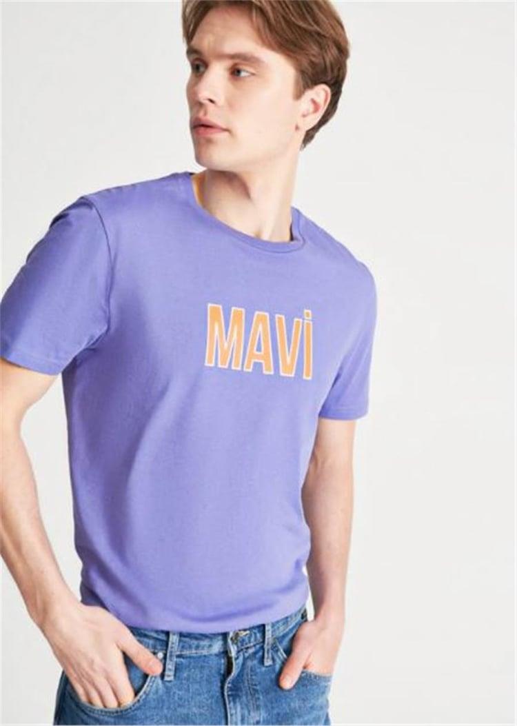 MAVİ MAVİ LOGO TİŞÖRT Koyu Eflatun M066842-34637