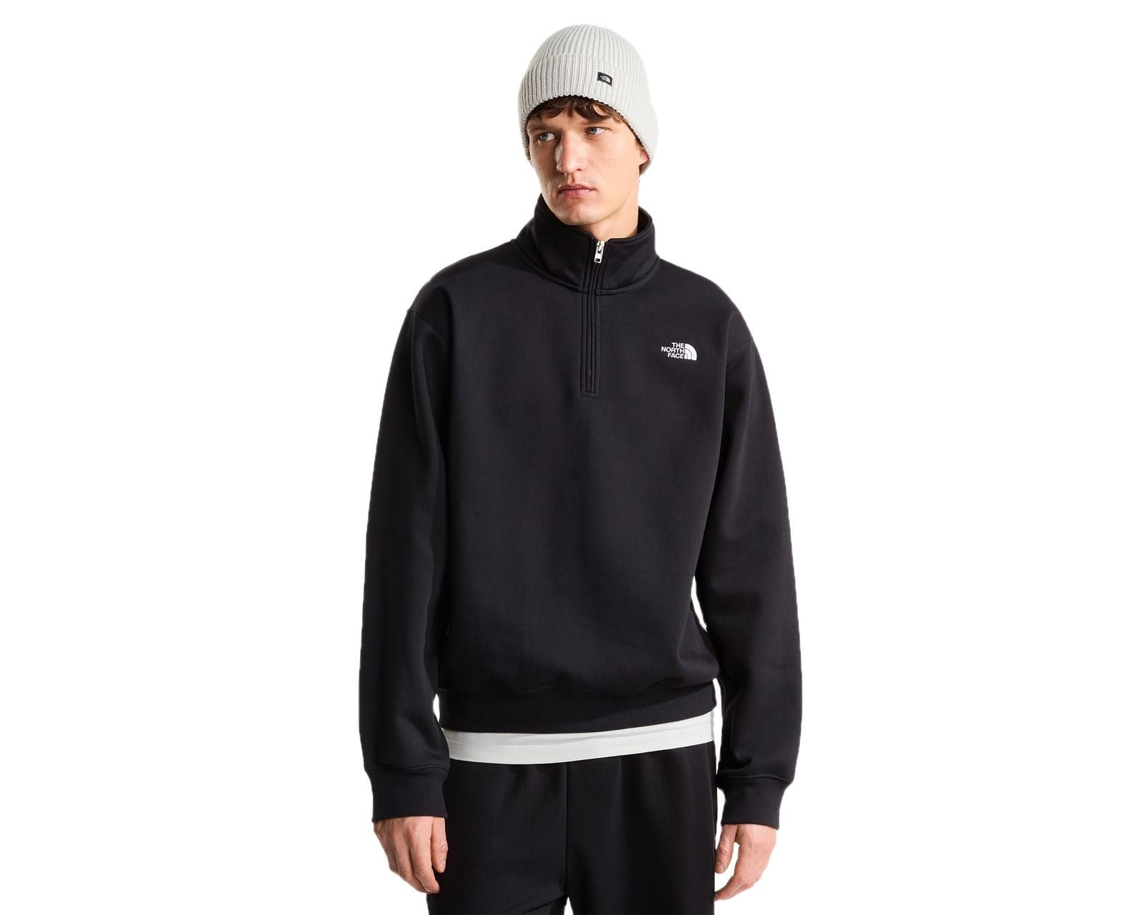 THE NORTH FACE M TNF ESSENTIAL SIMPLE DOME RLX 1/4 ZIP SİYAH NF0A8FD8JK31
