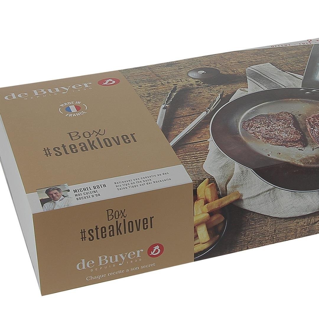 De Buyer Mineral B Steaklover 3 Parçalı Hediye Set