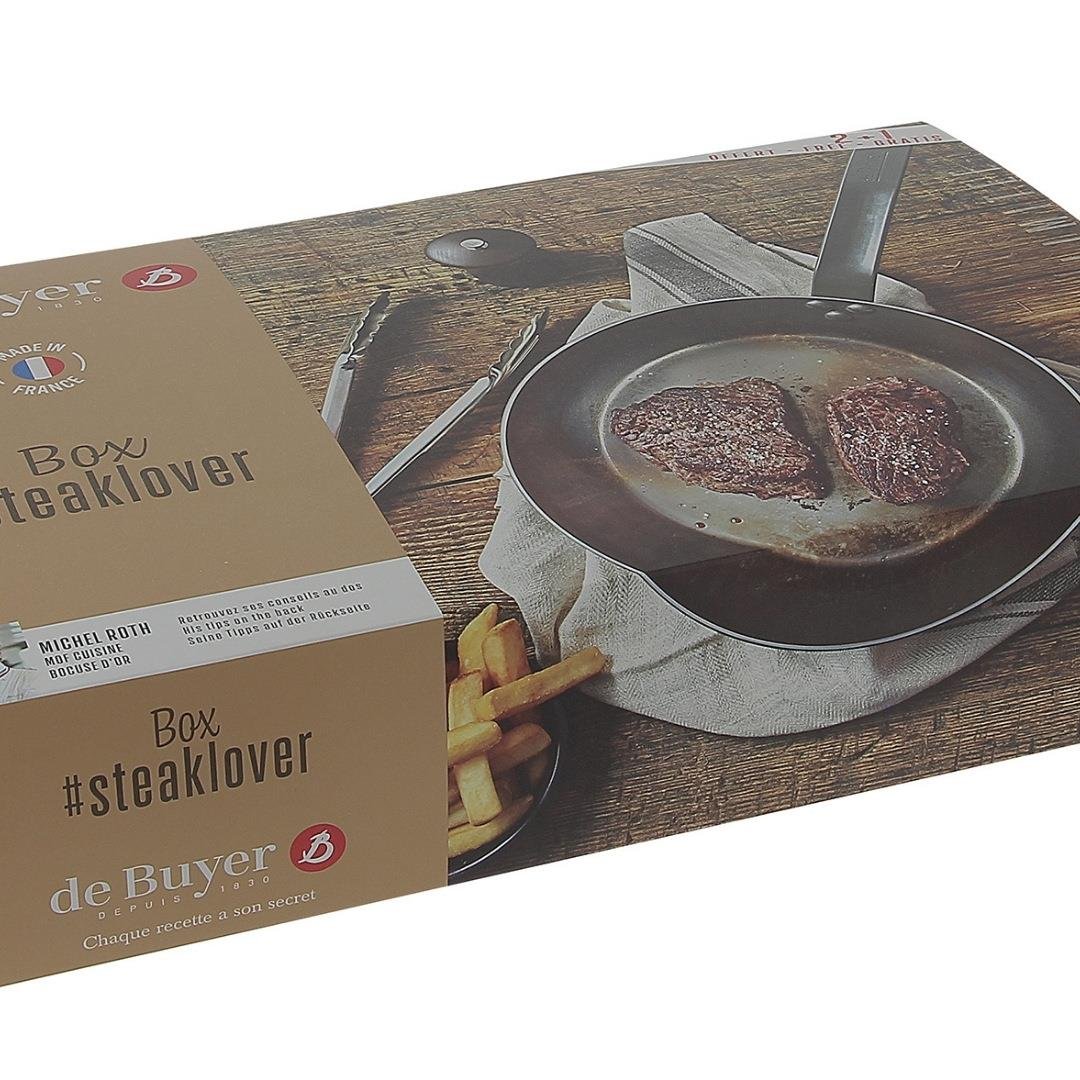 De Buyer Mineral B Steaklover 3 Parçalı Hediye Set