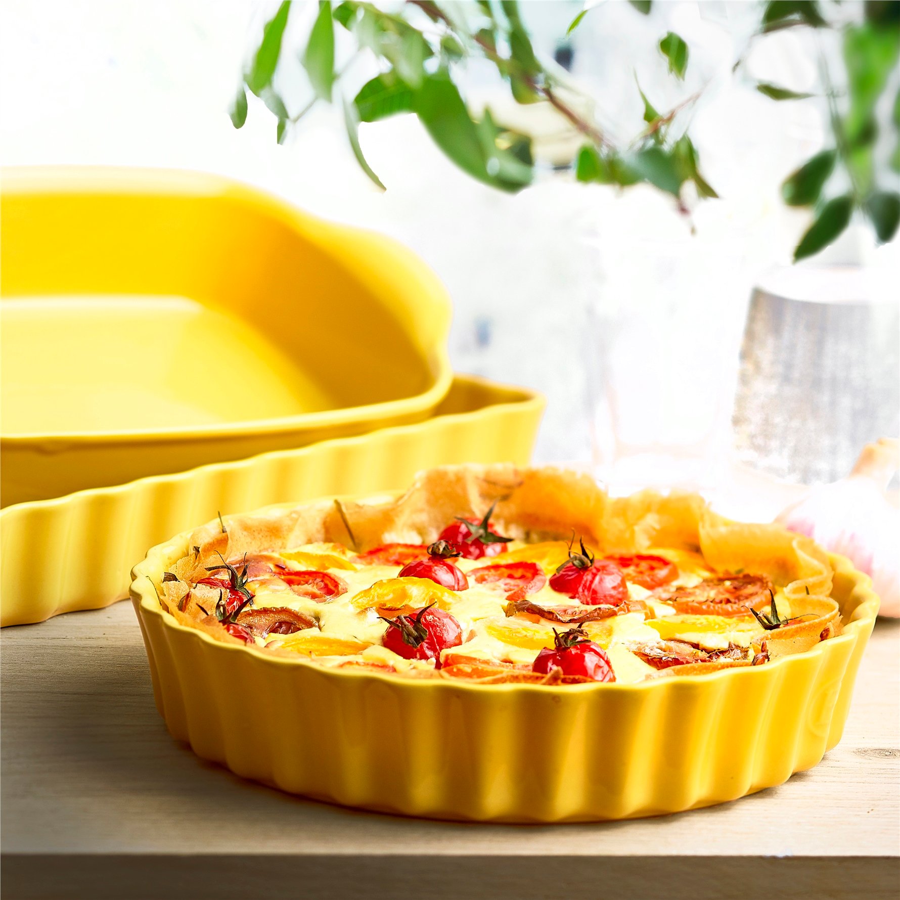 EH Tart-Börek-Flan Kabı Yuvarlak 28 cm Kırmızı/Burgundy -346028