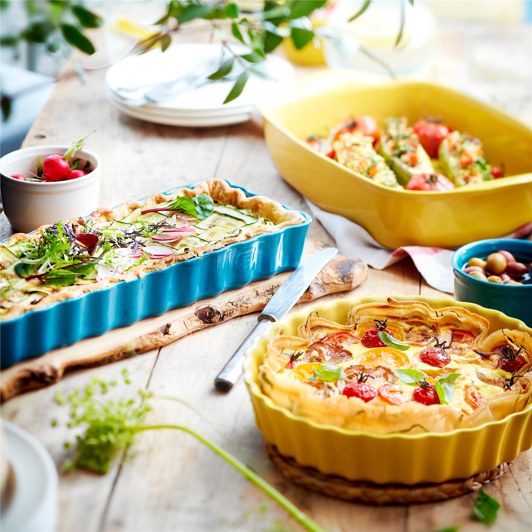 EH Tart-Börek-Flan Kabı Yuvarlak 28 cm Kırmızı/Burgundy -346028