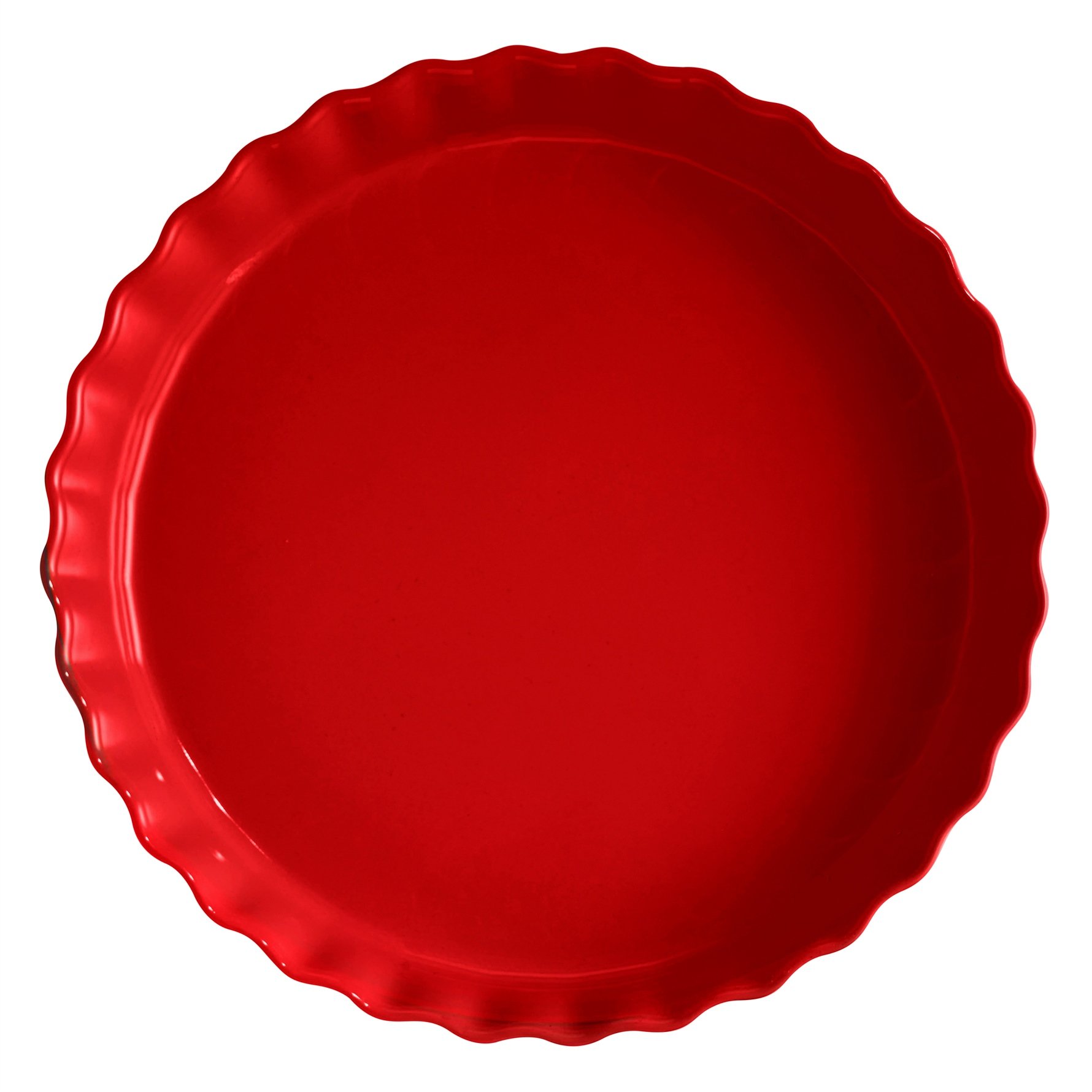 EH Tart-Börek-Flan Kabı Yuvarlak 32 cm Kırmızı/Burgundy -346032