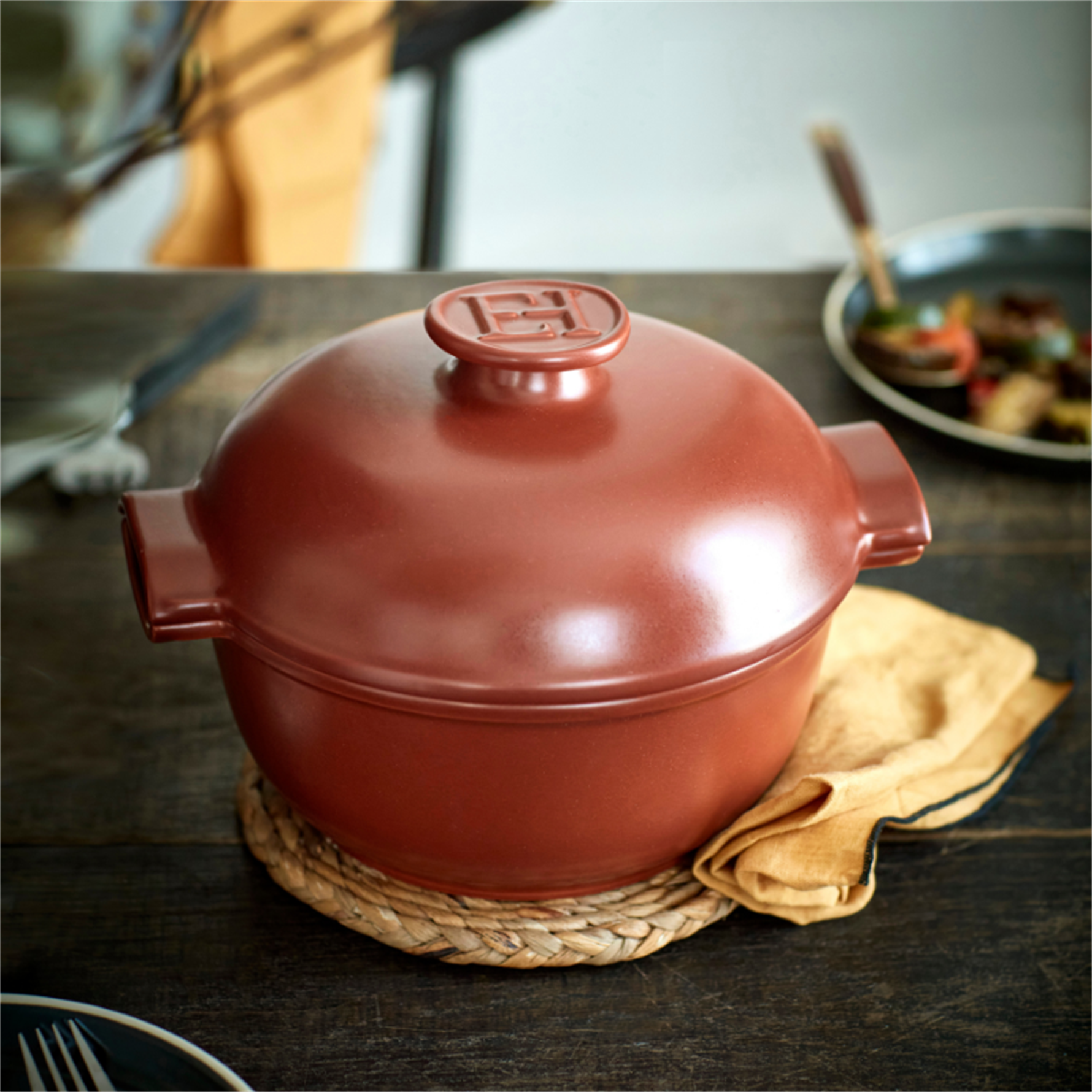 Emile Henry İnduksiyon Uyumlu Yuvarlak Tencere 4 L/27 cm