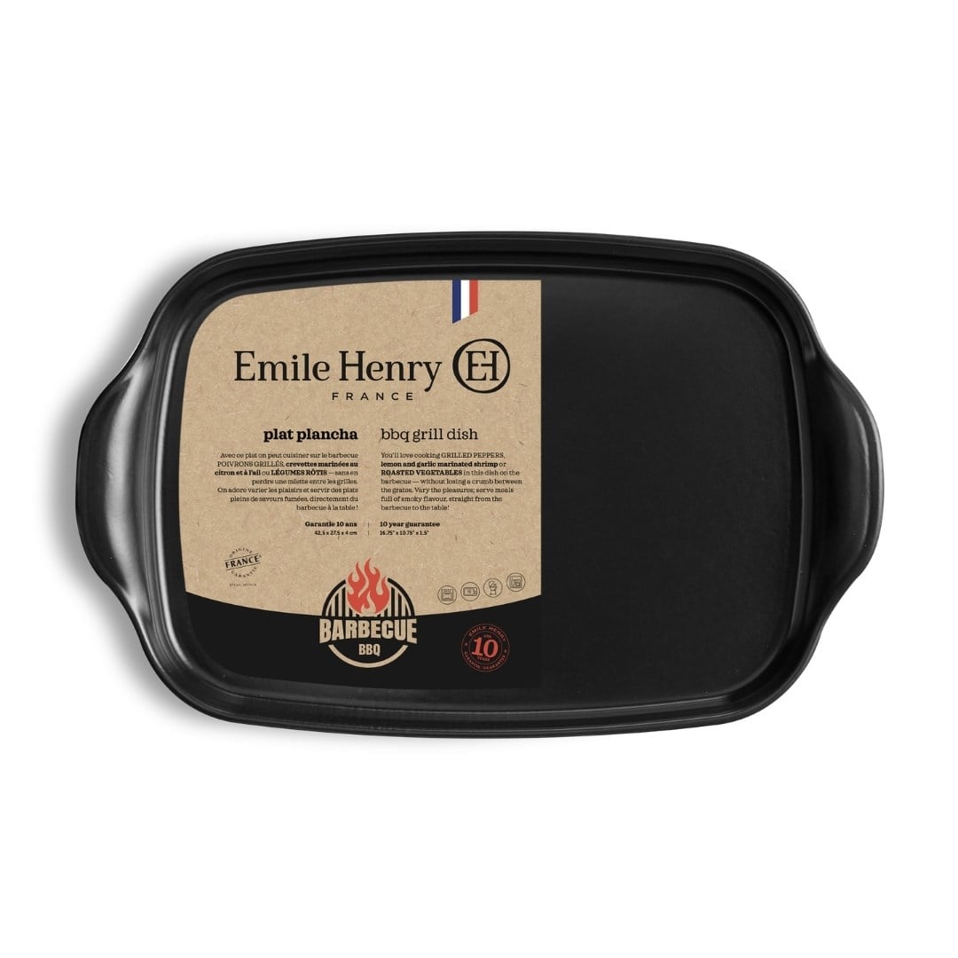Emile Henry BBQ Düz Tabanlı Izgara Kabı - TrüfSeramik Fırın Kapları