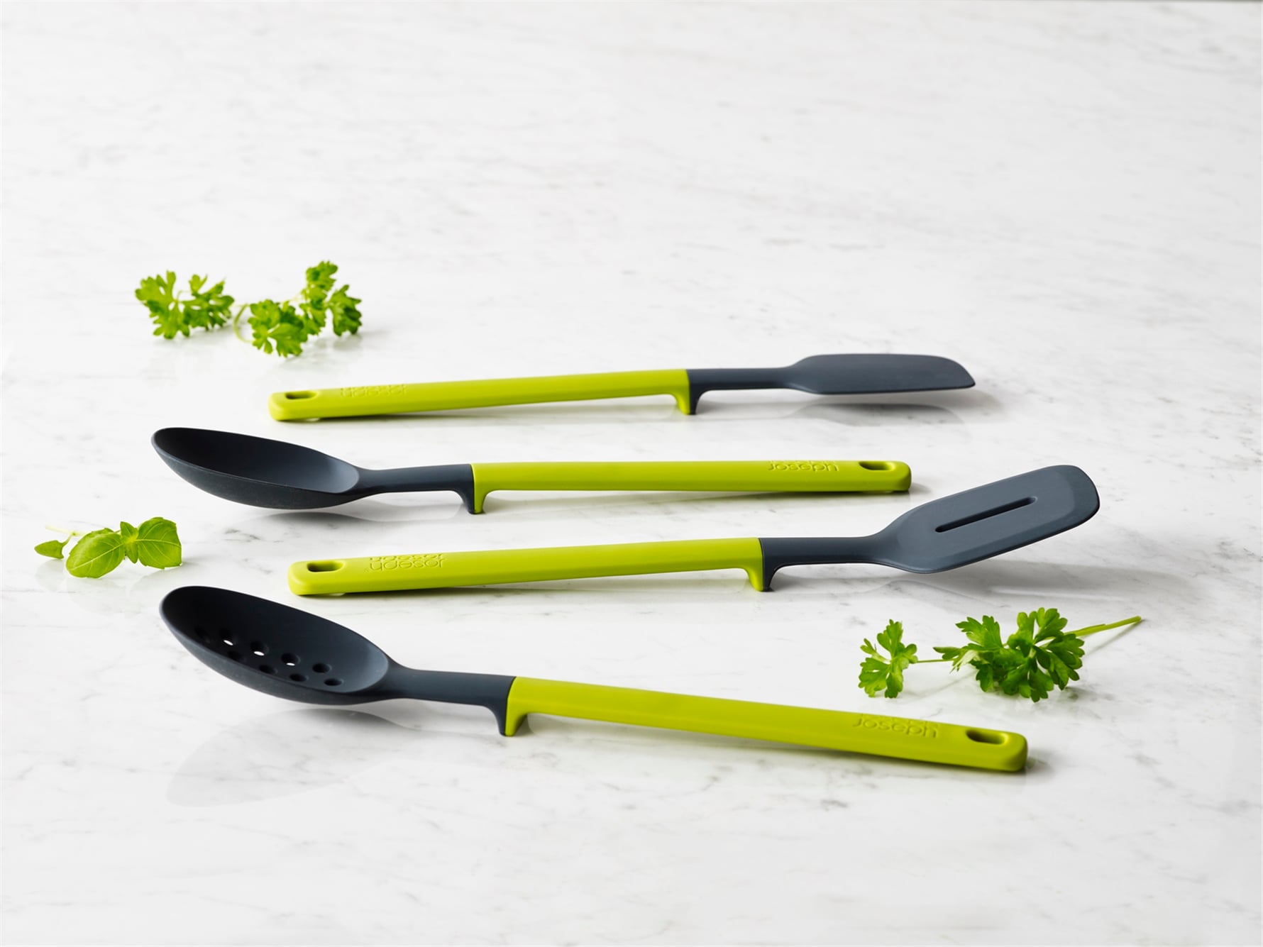 Joseph Joseph Elevate™ Silikon Delikli Kaşık - Gri/Yeşil
