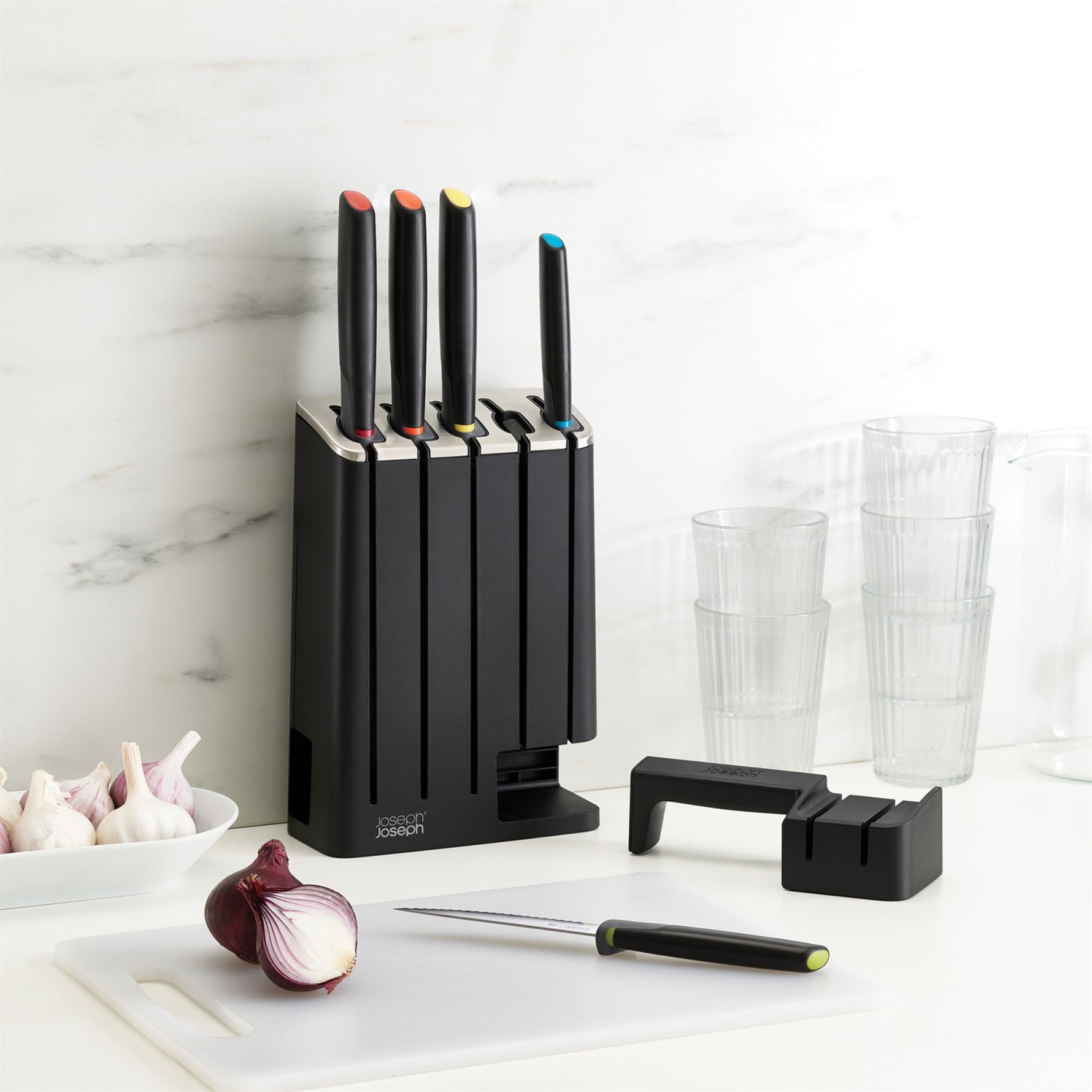 Joseph Joseph Elevate™ 5 Parçalı SlimBlock Bıçak Seti - Çok Renkli