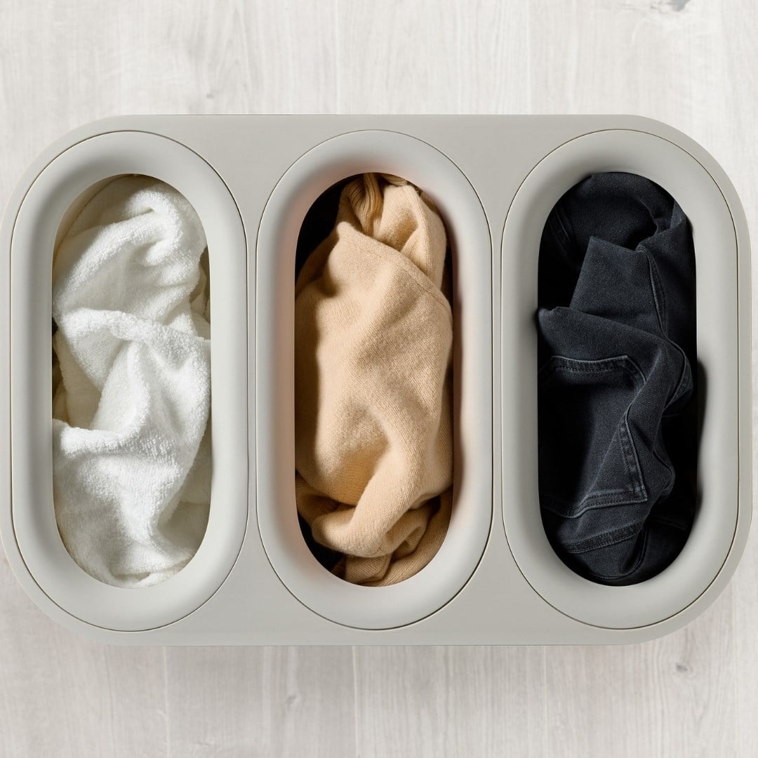 Joseph Joseph Tota 90 L Trio Luxe 3 Bölmeli Çamaşır Ayırma Sepeti - EkruÇamaşır Sepeti