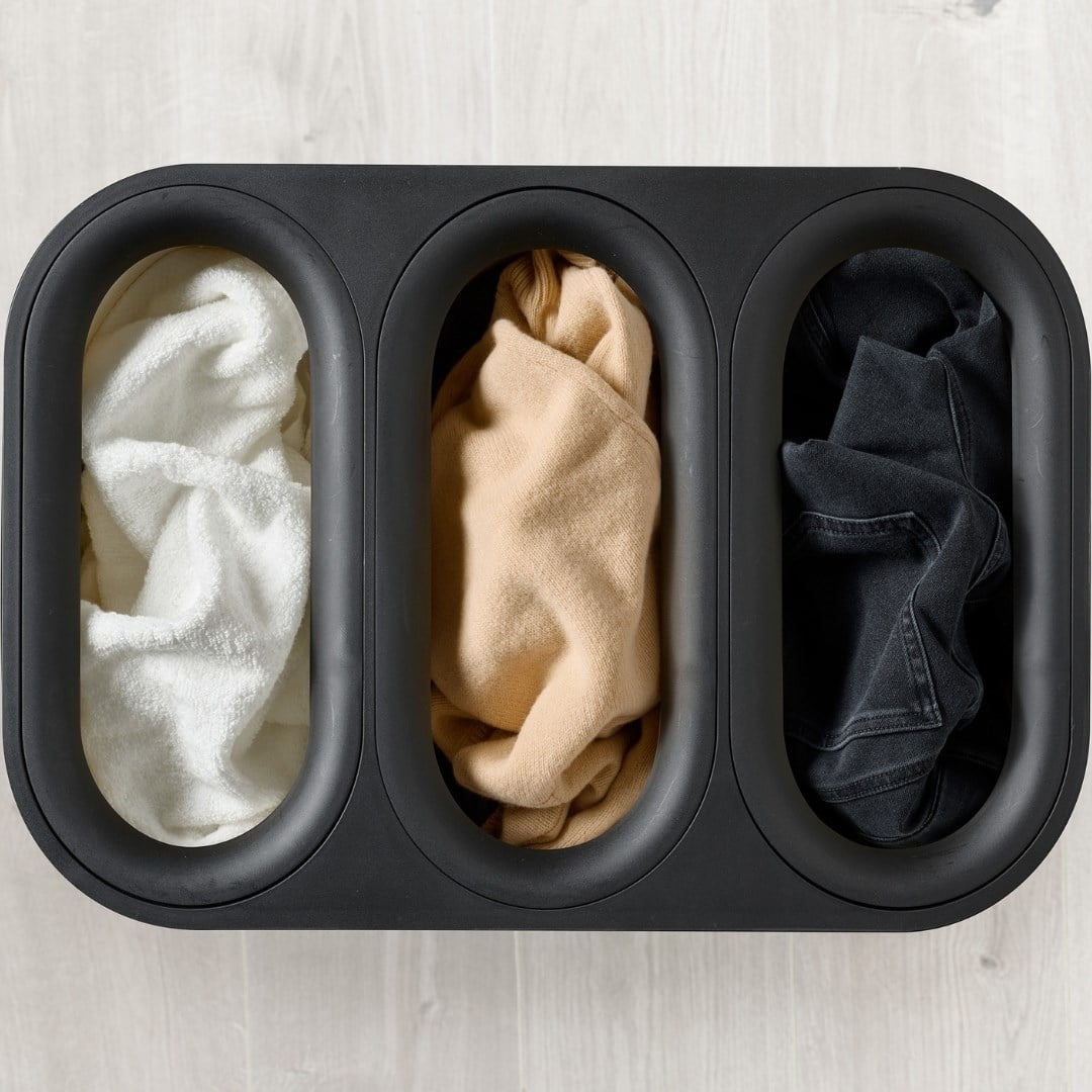 Joseph Joseph Tota 90 L Trio Luxe 3 Bölmeli Çamaşır Ayırma Sepeti - SiyahÇamaşır Sepeti