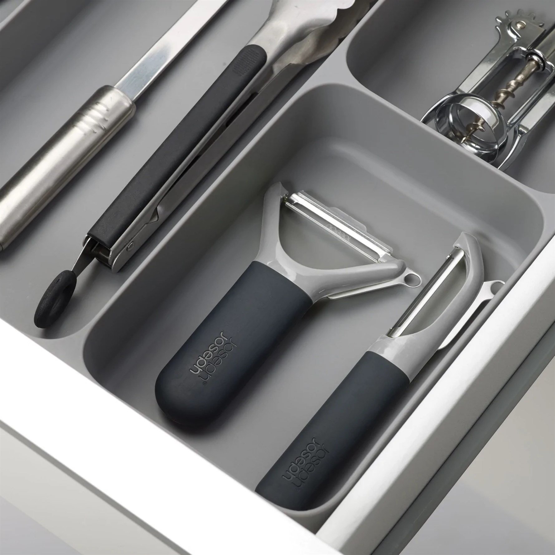 Joseph Joseph Drawer Store Çatal-Bıçak ve Mutfak Gereçleri Düzenleyici -Beyaz/Yeşil