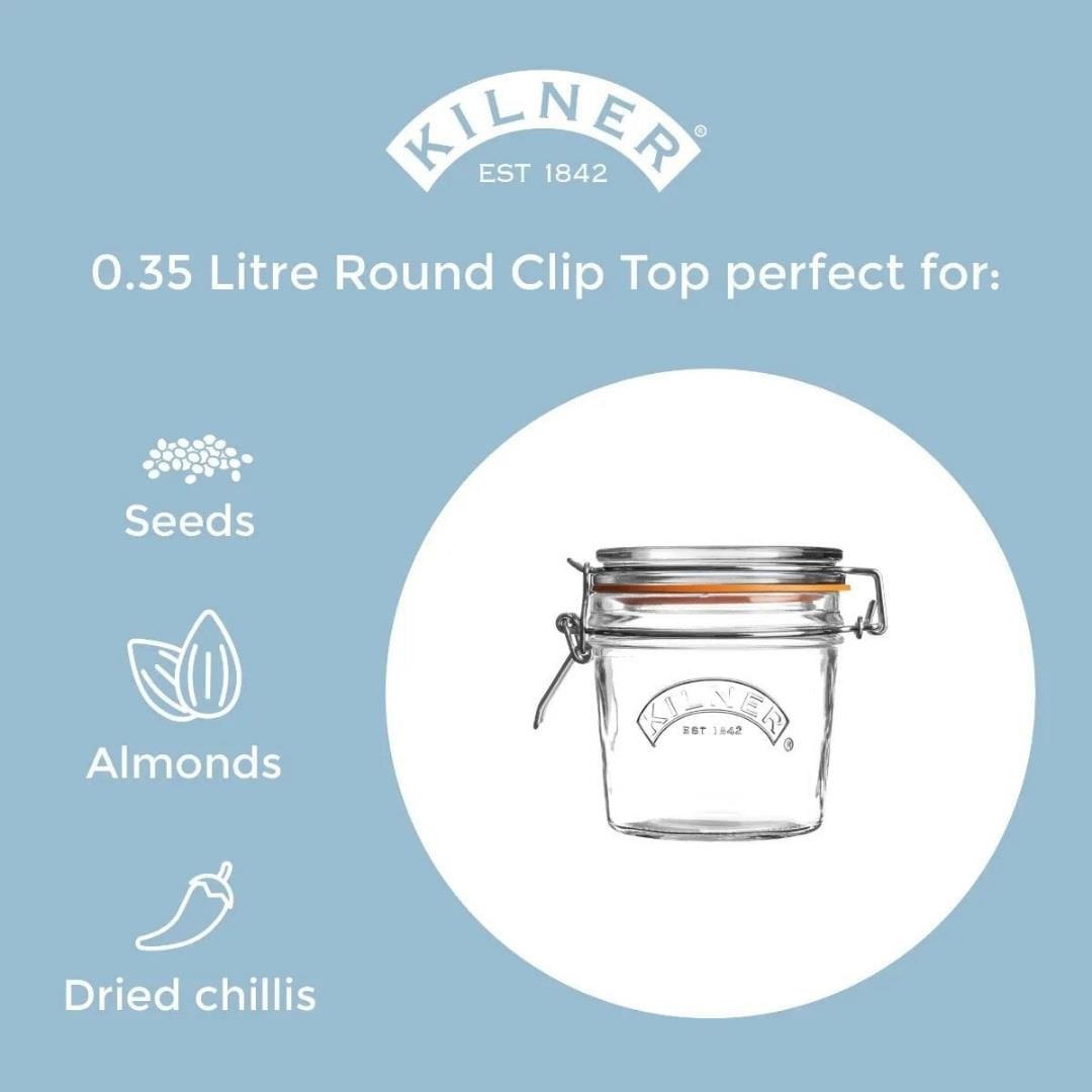 Kilner Klipsli Yuvarlak Kavanoz 350 ml