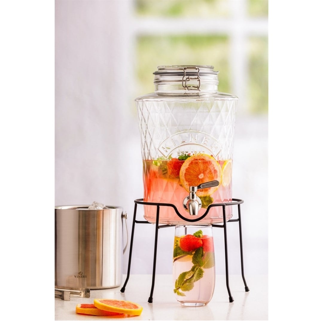 Kilner Diamond Klipsli İçecek Sebili 5 LŞişe&Sürahi&Karaf&Sebil