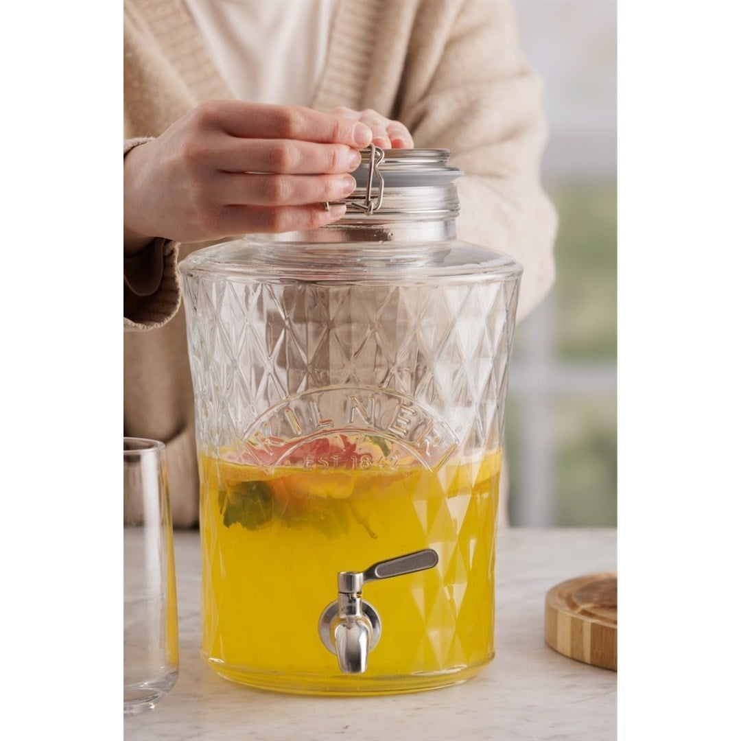 Kilner Diamond Klipsli İçecek Sebili 5 LŞişe&Sürahi&Karaf&Sebil
