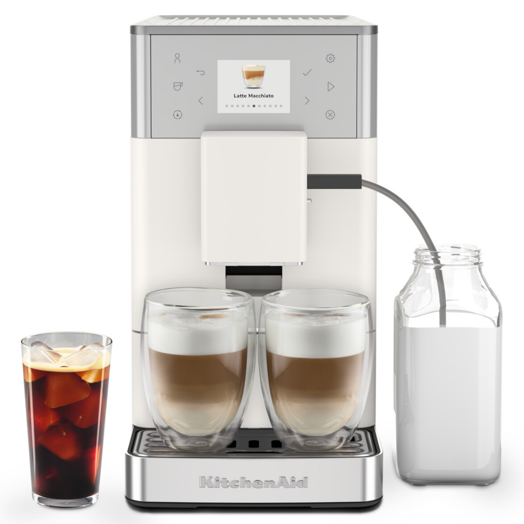 KitchenAid Tam Otomatik Espresso Makinesi KF3 Buzlu Kahve Özellikli - Porcelain WhiteEspresso Makinesi