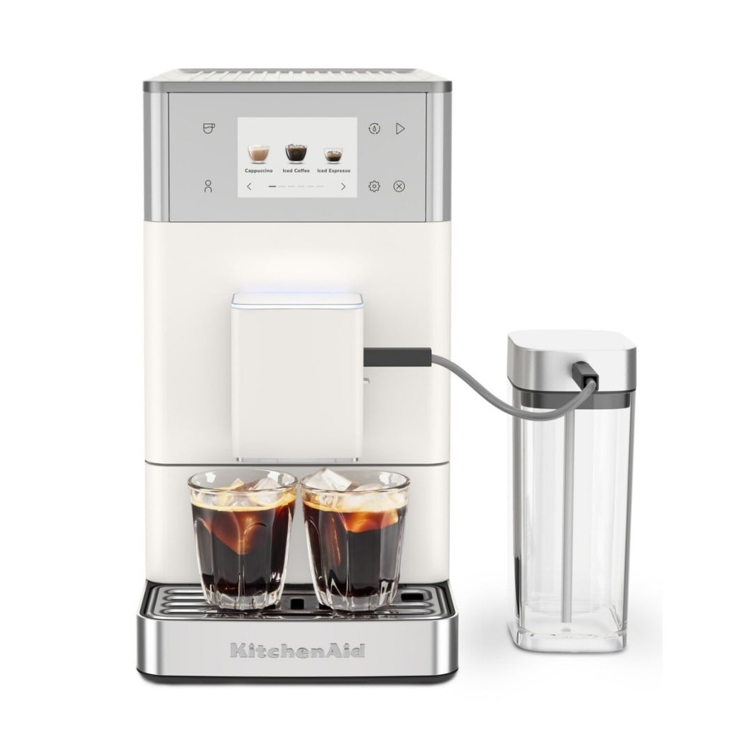 KitchenAid Tam Otomatik Espresso Makinesi KF4 Buzlu Kahve Özellikli - Porcelain WhiteEspresso Makinesi