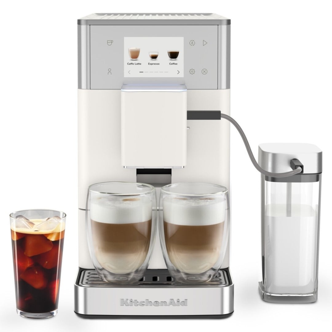 KitchenAid Tam Otomatik Espresso Makinesi KF4 Buzlu Kahve Özellikli - Porcelain WhiteEspresso Makinesi